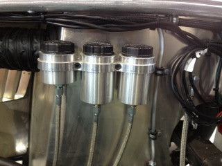 Brake & Clutch Hydraulic Fluid Reservoirs, Billet, 1pc bottom