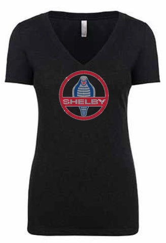 Rhinestone Shelby Medallion V-Neck